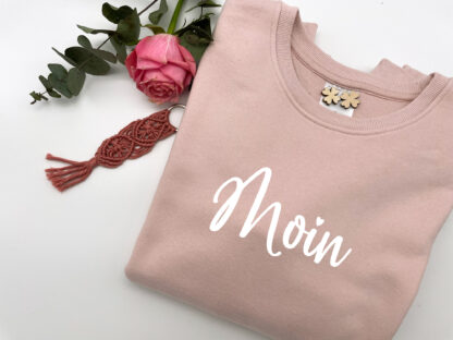 Pullover für Damen "Moin" in Soft-Rosé