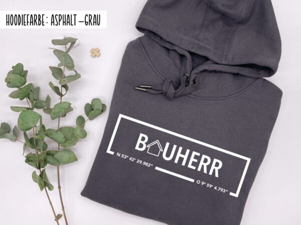 Bauherren Hoodie in Asphalt-Grau Bauherren Hoodie in Asphalt-Grau