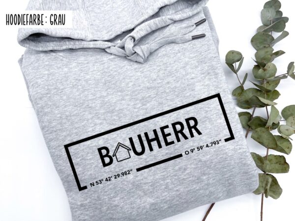 Bauherren Hoodie in Grau Bauherren Hoodie in Grau