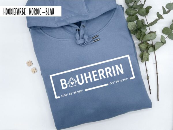 Bauherren Hoodie in Nordic Blau Bauherren Hoodie in Nordic Blau